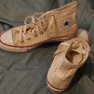 Off white mesh Converse All Stars